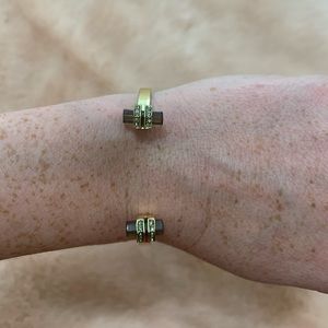 Cuff Bracelet with Dark Gray Stones